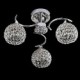 Max40W Modern/Contemporary Crystal / Bulb Included Electroplated Metal Pendant Lights / Flush Mount Bedroom / Dining Room / Hall