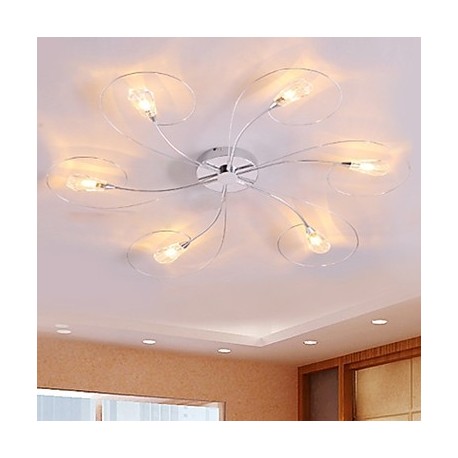 Max 10W Modern/Contemporary Bulb Included Electroplated Chandeliers / Flush Mount Living Room / Bedroom / Dining Room