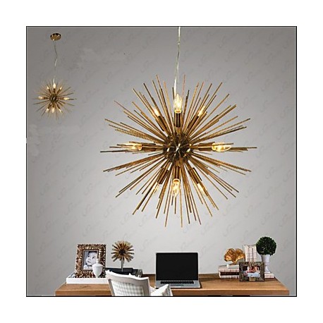 Retro Imitation Copper Creative line 10 Lights