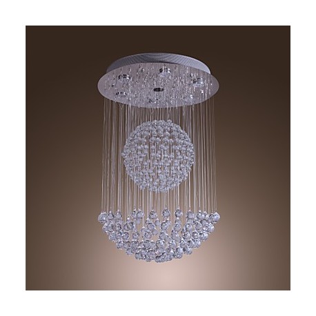 Max 50W Modern/Contemporary Crystal / Bulb Included Chrome Chandeliers / Flush Mount Living Room / Bedroom / Dining Room