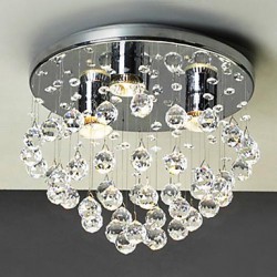 Max 40W Modern/Contemporary Crystal / Mini Style / Bulb Included Electroplated Flush Mount Living Room / Study Room/Office