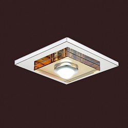 UMEI 3W Led Amber Crystal Ceiling light, 1 light, Flush Mounted