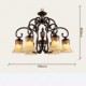 Chandeliers/Pendant Lights/6 Lights/Lampshade Down/ Vintage/Country/Living Room/Bedroom/Metal+Glass