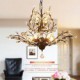 Vintage Crystal Flush Mount/E12/E14 8Lights/Metal Painting/ Living Room / Bedroom / Black OR Gold