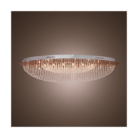 Max 20W Modern/Contemporary Crystal / Bulb Included Chrome Metal Flush Mount Living Room / Bedroom