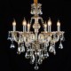 Chandelier Cognac Color Crystal Modern 6 Lights/Contemporary Living Room/Bedroom/Dining Room/Office Glass