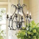 Modern 6 - Light Crystal Chandeliers Candle Feature