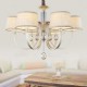 40w Country Crystal Painting Metal Chandeliers Living Room / Bedroom / Dining Room