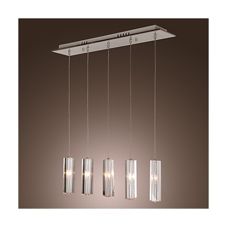 Max 10W Modern/Contemporary / Island Crystal / Bulb Included Chrome Metal Pendant Lights Dining Room