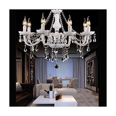 Chandeliers Crystal Modern 6 Lights /Contemporary Living Room/Bedroom/Dining Room/Office Glass