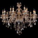 Chandelier Crystal Cognac Color Luxury Modern 2 Tiers Living 15 Lights