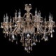 Chandelier Crystal Cognac Color Luxury Modern 2 Tiers Living 15 Lights