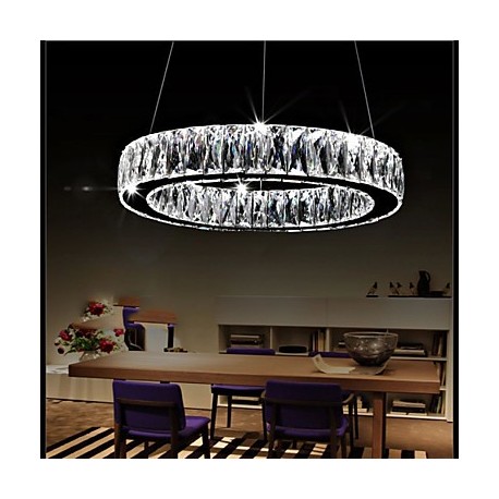 Crystal LED Chandelier Lights Lighting Modern Single Rings D50CM K9 Large Crystal Indoor Ceiling Light Fixtures