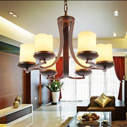 5 Traditional/Classic / Retro Mini Style Painting Metal Chandeliers Living Room / Bedroom / Dining Room