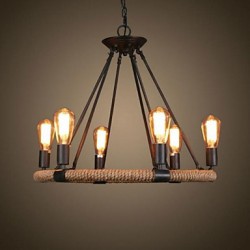 40W Traditional/Classic / Rustic/Lodge / Retro / Country / Vintage Painting Metal Pendant LightsLiving Room / Bedroom / Dining R
