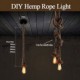 1 Light DIY Art Hemp Rope Light Creative Hemp Rope Droplight Long 150CM Send 1 Bulb