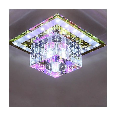 18CM Crystal Ceiling Lamp Spotlight LED SMD 3W Creative Lamp Tube Light Colorful Color Dome Light