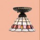 E27 220V 20*17CM 3-10銕uropean Rural Creative Arts Stained Glass Absorb Dome Lamp Led Light