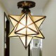 E27 220V 30*20CM 5-10銕uropean Rural Creative Arts Stained Glass Stars To Absorb Dome Lamp Led Light