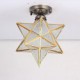 E27 220V 30*20CM 5-10銕uropean Rural Creative Arts Stained Glass Stars To Absorb Dome Lamp Led Light