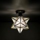 E27 220V 30*20CM 5-10銕uropean Rural Creative Arts Stained Glass Stars To Absorb Dome Lamp Led Light