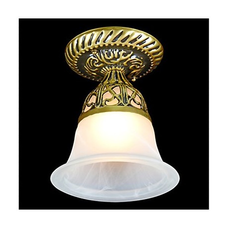 Bronze Flush Mount Light Moire-Glass European Classic 220V