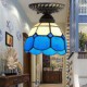 E27 220V 17*20CM 1-3銕uropean Rural Creative Arts Stained Glass Absorb Dome Lamp Led Light