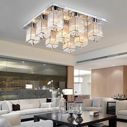 3W Modern/Contemporary Crystal / LED / Bulb Included Chrome Metal Flush MountLiving Room / Bedroom / Dining Room / Kitchen / Bat