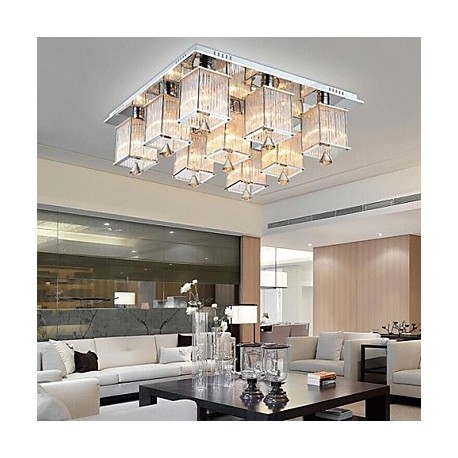 3W Modern/Contemporary Crystal / LED / Bulb Included Chrome Metal Flush MountLiving Room / Bedroom / Dining Room / Kitchen / Bat