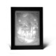 23*23*6CM Christmas Present Novel 3 D Sketch Paper Carving Lamp Creative Mural Frame Lamp Light Led