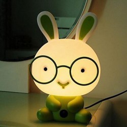 Table Lamps Cartoon Rabbit Green Plastic Acrylic