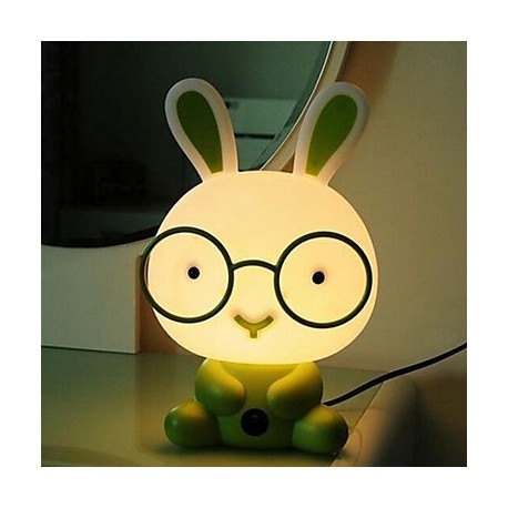 Table Lamps Cartoon Rabbit Green Plastic Acrylic