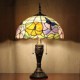 Butterflies Pattern Table Lamp, 2 Light, Resin Glass Painting