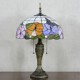 Butterflies Pattern Table Lamp, 2 Light, Resin Glass Painting