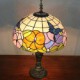 Butterflies Pattern Table Lamp, 2 Light, Resin Glass Painting