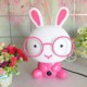 MT001 Night Light Cartoon Rabbit Pink Plastic Resin