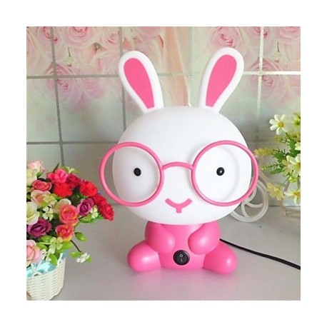 MT001 Night Light Cartoon Rabbit Pink Plastic Resin