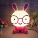 MT001 Night Light Cartoon Rabbit Pink Plastic Resin