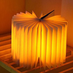 Portable Bedroom Flip folding Night Light USB Charge LED Book Light Decor Lamps (Random Color)