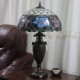 Table Lamp, 2 Light, Quaint Resin Glass Painting