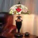 Table Lamp, 2 Light, Chic Resin Glass Painting