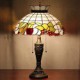 Crown Design Table Lamp, 2 Light, Resin Glass Painting