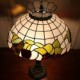 Crown Design Table Lamp, 2 Light, Resin Glass Painting