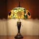 Sunflower Pattern Table Lamp, 2 Light, Resin Glass Painting