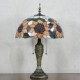 Sunflower Pattern Table Lamp, 2 Light, Resin Glass Painting
