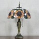 Sunflower Pattern Table Lamp, 2 Light, Resin Glass Painting