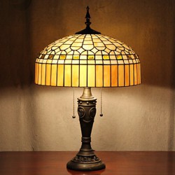 Ger Design Table Lamp, 2 Light, Resin Glass Painting