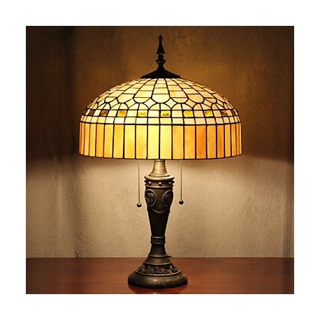Ger Design Table Lamp, 2 Light, Resin Glass Painting