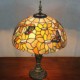 Floral Shade Table Lamp, 2 Light, Resin Glass Painting