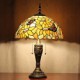 Floral Shade Table Lamp, 2 Light, Resin Glass Painting